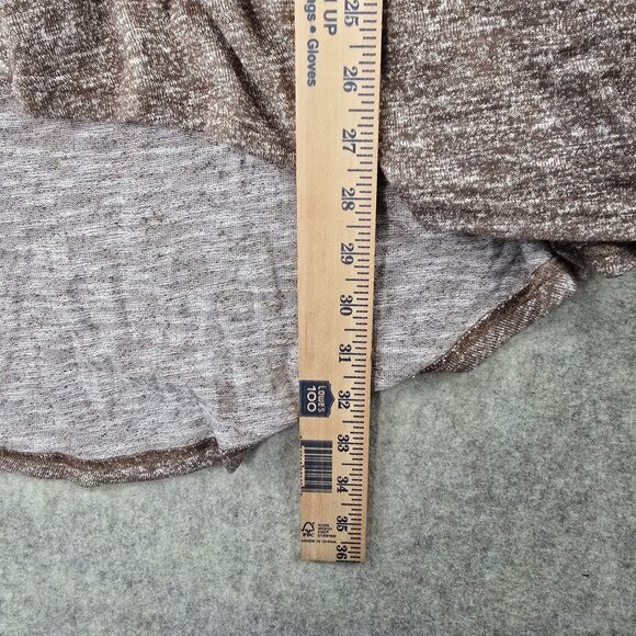 LuLaRoe Womens Heathered Brown Open Front Cardigan Small Lightweight Knit - Picture 5 of 6